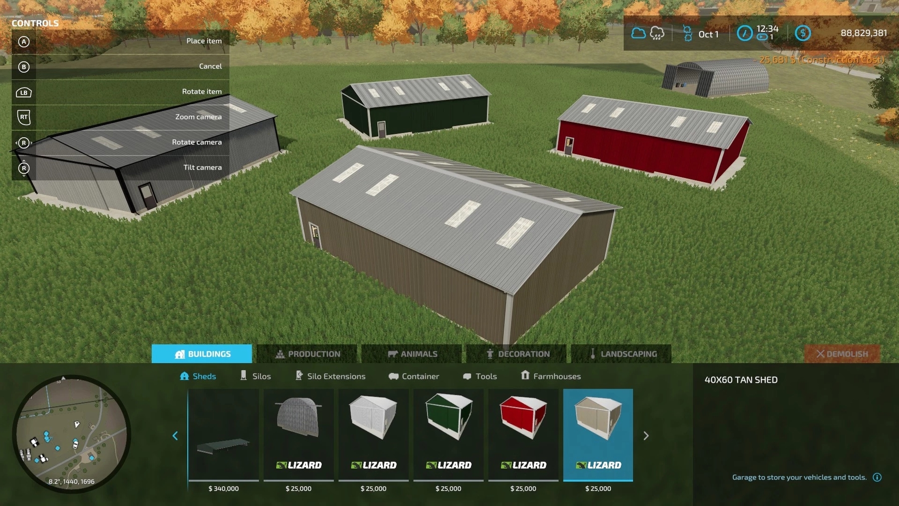 Placeable Cbj Sheds V1000 Fs 22 Objects Farming Simulator 22 Mods Mods For Games