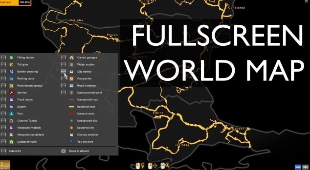 Fullscreen World Map V12 144 Ets 2 Maps Euro Truck Simulator 2